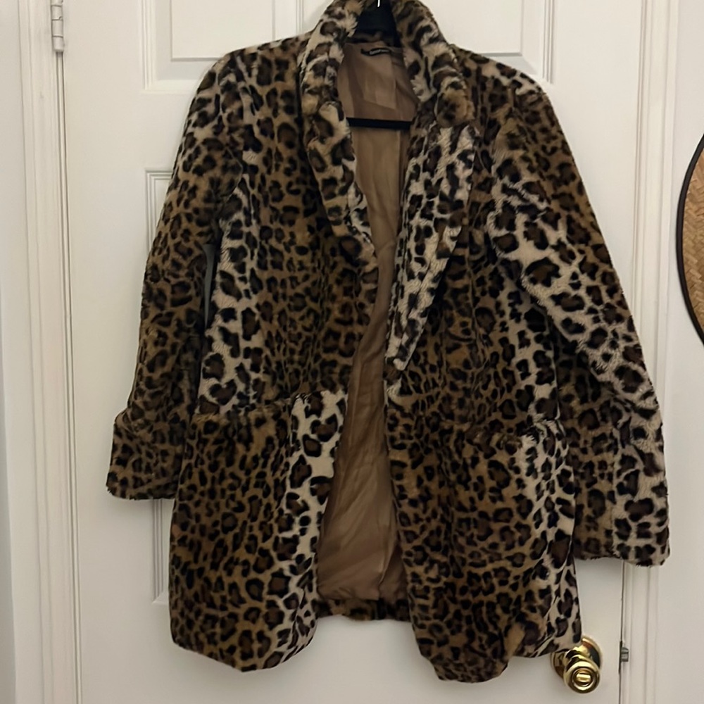 Cheetah Print Fur Coat